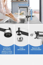 Robinet electric Brivoo® din inox cu afisaj digital, apa calda instant, 3600W, protectie IPX4 - fara boiler, consum redus, instalare rapida - imagine 3